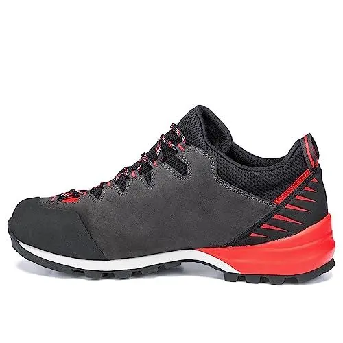 Produktbild: Hanwag Herren Makra Pro Low GTX Hiking Shoe, Asphalt/Red, 42 EU