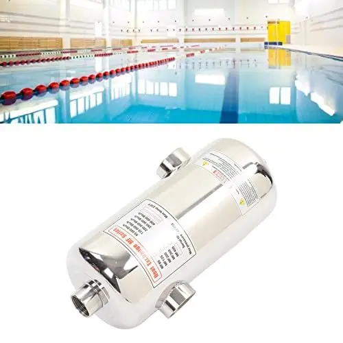 Produktbild: Haofy 40KW Pool Wärmetauscher Edelstahl für Spa Solar Pool Heizung Schwimmbad Heizung Spa Wärmetauscher