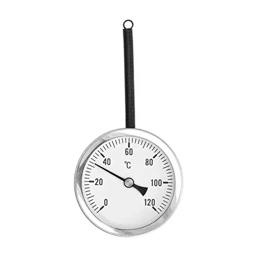 Produktbild: Haofy 63 Mm Grill-Thermometer, Edelstahl, Bimetall, Hohe Genauigkeit, 0–120 ℃, Leicht Ablesbares Grill-Thermometer für die Maschine, Einfaches Ablesen
