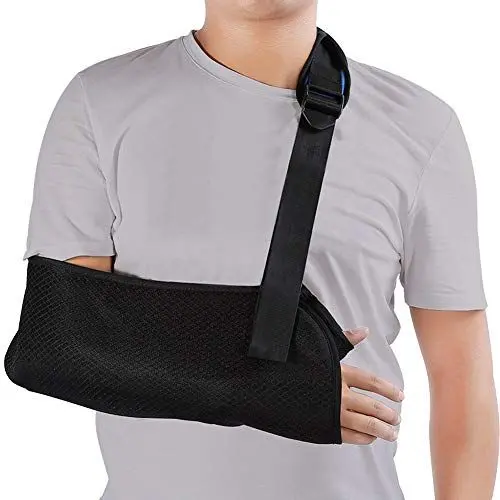 Produktbild: Haofy Armschlinge Schulter, Schulter Immobilizer Leicht Atmungsaktiv Mesh Arm Wegfahrsperre für Damen Herren Verstellbare Schulterschlinge für Frakturen Luxation Subluxation Verstauchung Dehnungen