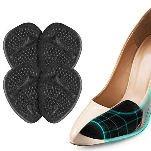 Produktbild: Haofy Ballenpolster Gel Einlegesohlen High Heels, 2 Paar Vorfußpolster Anti-Rutsch Silikon High Heel Kissen für Fuß Schmerzlinderung, Selbstklebende Vorfuß Metatarsal Pad für Frauen