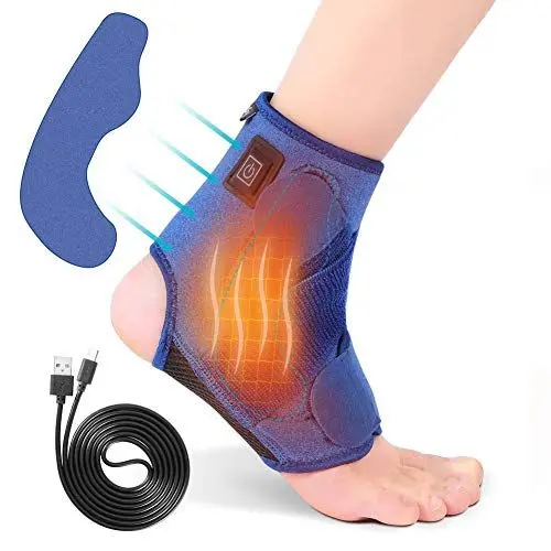 Produktbild: Haofy Beheizte Knöchelbandage Sprunggelenk für Damen Herren, Fußgelenkbandage Knöchel Sprunggelenkbandage mit Klettverschluss Heizung Fußgelenkstütze zum Knöchelschmerzen Sport Verstauchung Genesung