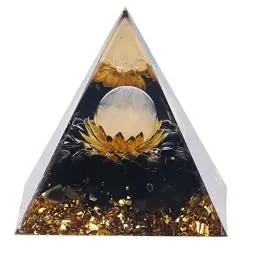 Produktbild: Haofy Energiepyramide, Kraftsteinpyramide, Orgon-Heilpyramide, Energieausgleich, Positive Kraftsteinpyramide, Dekoration für Meditation, Schlafzimmer, Büro, Reiki-Heilung, Chakra-Pyramide