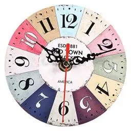 Produktbild: Haofy Extra Kleine Wanduhr 4,5 Zoll Wanduhr, 12 cm Vintage-Stil Hängende Uhr Wanddekoration, Künstlerisch Kreativer Europäischer Stil Rund Antik Home Office Wohnzimmer Ziffer Wanduhr Dekoration,(#2)