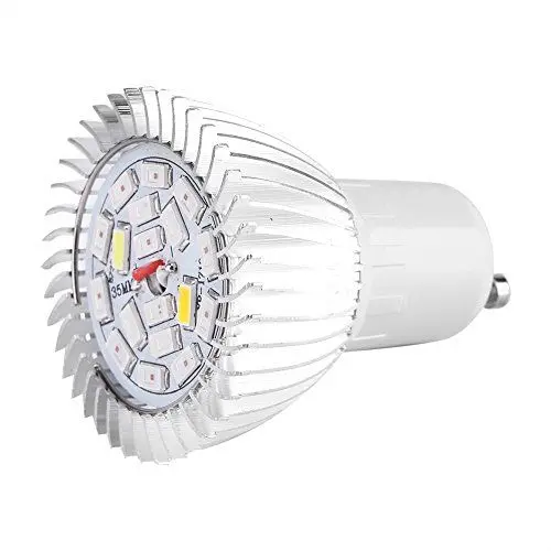 Produktbild: Haofy GU10 Pflanzenlicht Vollspektrum E27 E14 GU10 85‑265 V 18 W 18 LED Grow Light Hydroponische Wachstumslampe für Blumenpflanzen (GU10)