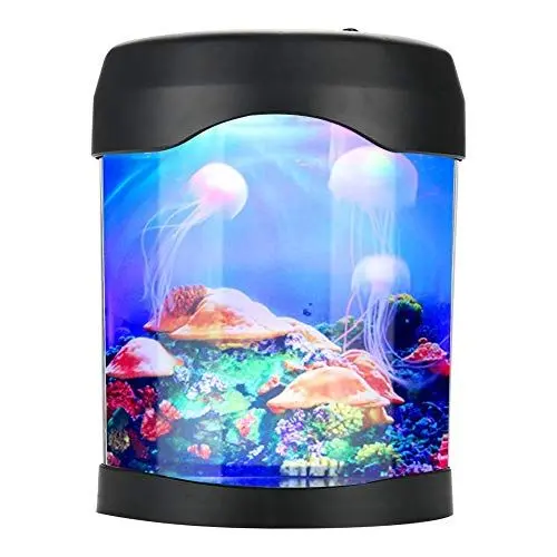 Produktbild: Haofy Schreibtisch-Quallenlampe, Farbwechsel-Quallen-Aquarium-Stimmungslicht, Nachtlicht Zur Dekoration, für Kinder, Mädchen, Frauen