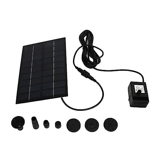 Produktbild: Haofy Solar-Brunnenpumpen-Set, Solar-Wasserpumpen-Set, Stabil, 9 V, 1,8 W, Verstopfungshemmende Netz-Teichpumpe für Gartenpool