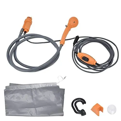 Produktbild: Zerodis Tragbare Camping-Dusche, Outdoor-Camp-Duschpumpen-Set, Outdoor-Duschkopf und Reinigungssystem