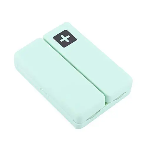Produktbild: Haofy Tragbare Pillendose Magnetische Pillendose Faltbarer Medizinkoffer Organizer mit 7 Fächern Zur Aufbewahrung von Vitamin Fischöl(Grün)