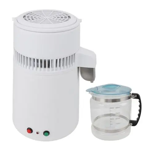 Produktbild: Haofy Wasserdestillationsmaschine, 750 W, Destillation von Reinem Wasser, 4 L Maschine Zur Herstellung von Destilliertem Wasser, für den Heim-Arbeitsplatten-Tisch, den