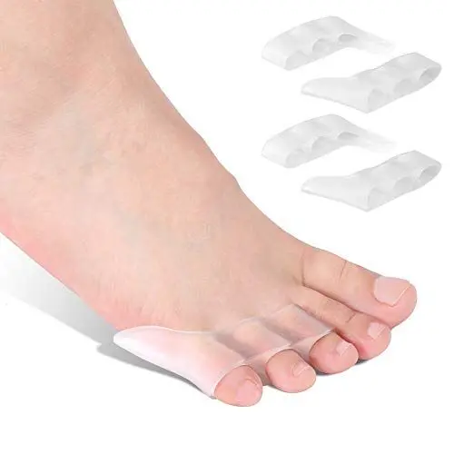 Produktbild: Haofy Zehenspreizer Silikon, Kleiner Zehen Separator Zehenschutz für Überlappende Zehen Blasen Schwielen, 4 Pcs Gel Zehenspreizer Kleiner Zeh Korrektur Relief Kleiner Zehen Druck und Schmerzen