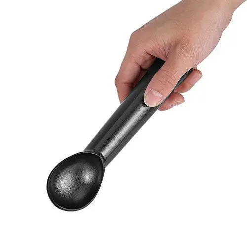 Produktbild: HAOHIZE Eisportionierer Edelstahl, Eiskugelportionierer Antihaftbeschichtet, Eislöffel Portionierer, Frostschutzmittel, Eisportionierer aus Metall, Einteiliges Aluminium Design (Schwarz)
