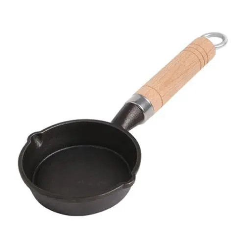Produktbild: HAOHIZE Mini Bratpfanne, gleichmäßige Erwärmung antihaftbeschichtete kleine Eierpfanne aus Gusseisen für Zuhause Camping Reisen