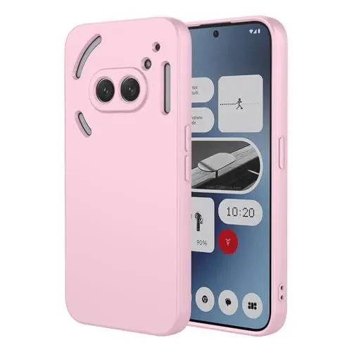 Produktbild: HAOYE Hülle für Nothing Phone (2a) / Nothing Phone 2a, Premium Qualität Ultradünn Weiche TPU Handyhülle mit Stoffauskleidung, Silikon Schock-Absorption Schutzhülle. Rosa
