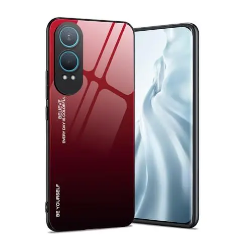 Produktbild: HAOYE Hülle für OnePlus Nord CE 4 Lite/Nord CE4 Lite, Farbverlauf-Glas Back Cover Handyhülle, Ultra Thin Cover TPU Silikon Shock Absorption Stoßfest Case Schutzhülle(5)