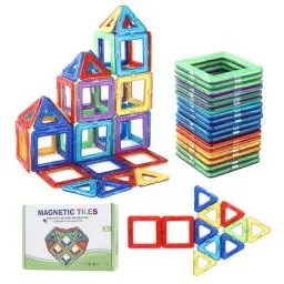 Produktbild: HAOYULUO Magnetische Bausteine 40 Teile, Magnet Spielzeug Kinder ab 3 4 5 6 7 8 Jahre Junge Mädchen, Magnetische Bausteine Teile Kinder Spaß Puzzle Block Spielzeug.