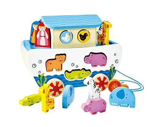 Produktbild: Hape E8049 - Nachzieh-Arche, Holzspielzeug