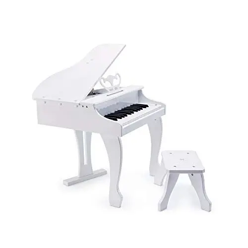Produktbild: Hape Luxusflügel | Piano mit 30 Tasten, inklusive Stuhl, elektronisches Musik-Keyboard, ab 3 Jahren, Weiß