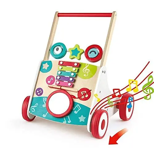 Produktbild: Hape My First Musical Walker Lauflernhilfe aus Holz mit Spieluhr und Aktivitäten, ab 10 Monaten, bunt