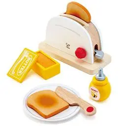 Produktbild: Hape Pop-up-Toaster-Set| Küchen-Fantasiespiel mit Frühstückszubehör für Kinder von Hape, Weiß