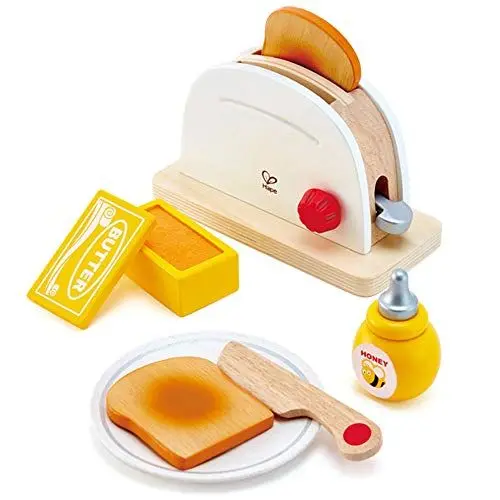Produktbild: Hape Pop-up-Toaster-Set| Küchen-Fantasiespiel mit Frühstückszubehör für Kinder von Hape, Weiß