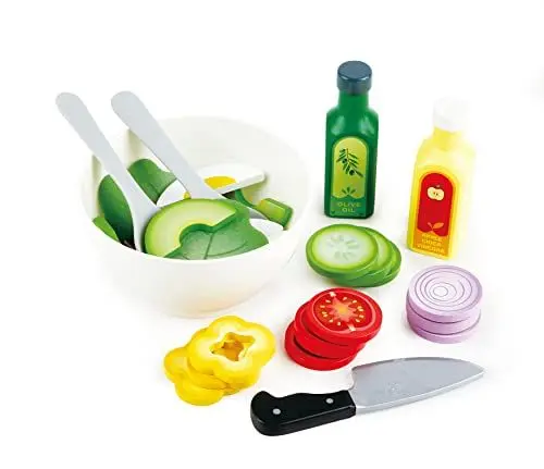 Produktbild: Hape Salat-Set Gartensalat-Set, Koch-Nachahmungsspiel aus Holz für Kinder, Salat-Zutaten und Zubehör für gesunde Essgewohnheiten 1174340