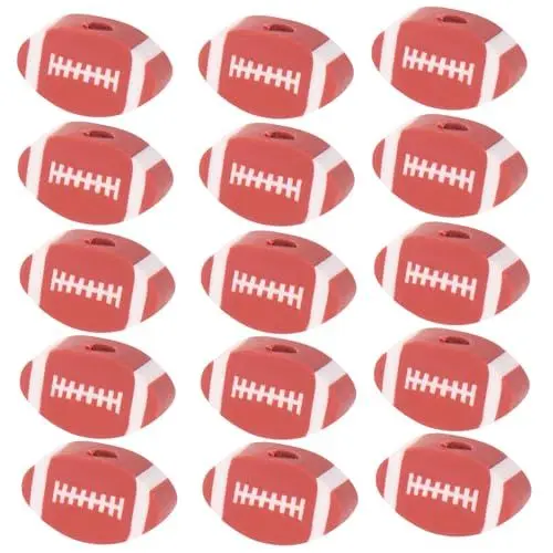 Produktbild: HAPINARY Sportperlen Tonperlen Charms 100 Stück Perlen Zur Schmuckherstellung Tonperlenschnur Für Bastelprojekte
