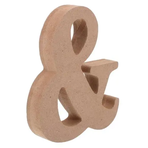 Produktbild: HAPINARY Holzbuchstaben Satz Unbehandelt Holz Ausschnitt Großes Symbol Bastelmaterial Verschönerung Diy Projekt Zuhause Dekoration