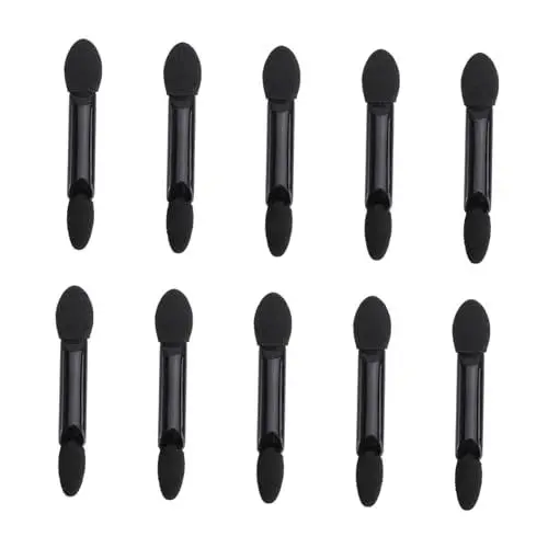 Produktbild: HAPINARY 10St Lidschattenschwamm- Schwammapplikator Pinsel für Lidschattenstifte Lidschattenpinsel Puff Dual doppelt éponges Lidschatten- Lidschatten Pinsel Black