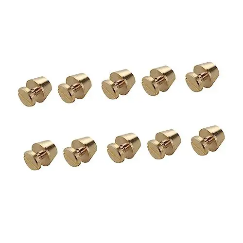 Produktbild: HAPINARY 10St bastelbedarf belt buckle Kupferstollen stehbolzen Lederzubehör schraub heringe Handwerksbedarf studs Golddekor Handtaschenfüße Hardware Ledernieten Korbnieten Geldbörse Golden