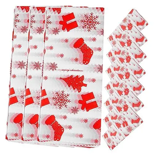 Produktbild: HAPINARY 10 Blatt Weihnachts Geschenkpapier Weihnachts Seidenpapier Geschenkpapiere Geschenkpapier Packpapier Für Weihnachten Zubehörpapier Weihnachts Geschenkpapier