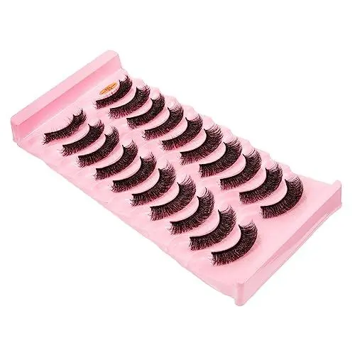 Produktbild: HAPINARY Künstliche Wimpern 10 Paar Wimpernverlängerungen Volle Länge Natürlicher Look Für Make-up