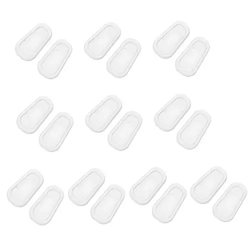 Produktbild: HAPINARY 10 Paar Silikon Nasenpads Nasenkissen Ersatz Brillenzubehör Bequeme Nasenkissen Luftkammer Nasenpads Ersatz Nasenpads Brillen Nasenpads Nasenpflaster