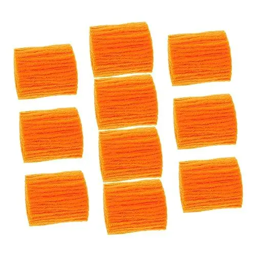 Produktbild: HAPINARY Garn Häkelgarn 10 Rollen Knüpfgarn Teppichgarn Stickgarne Orange Zubehörset