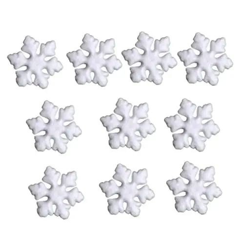Produktbild: HAPINARY 10 Stück DIY-Dekorationen Schneedekoration Für Den Innenbereich Weihnachtsschaumkugeln Weihnachtsschneeflocken Weihnachtsdeckendekorationen Weihnachtsschmuck Weihnachts-hüpfburgen