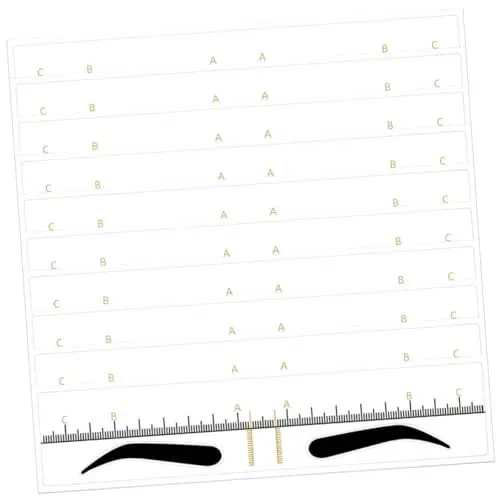 Produktbild: HAPINARY 10st Augenbrauen-vorlage Diy-schablone Für Augenbrauen Schablonenset Für Augenbrauen Augenbrauenmaßlineal Schablone Zum Formen Der Augenbrauen Messen Augenbrauenschablonen Abs Pvc