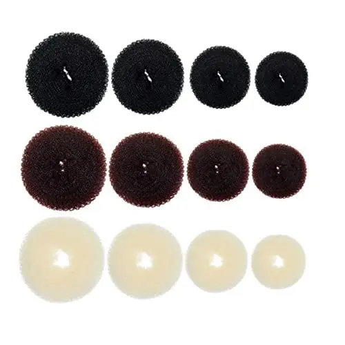 Produktbild: HAPINARY 12st Bud Haarkreis Chignon-hersteller Haarknoten Donut Haarring Elastische Haaraccessoires Haarschmuck Für Frauen Brötchenmaschine Für Frauen Braut Haarspange Chemische Faser
