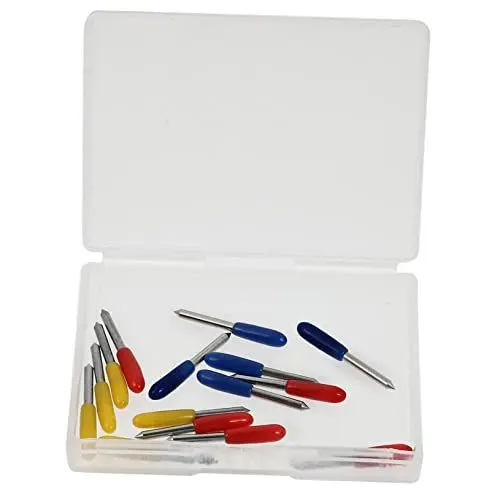 Produktbild: HAPINARY 15-teiliges Vinyl-Plotter-schneideklingen-Set 30 °/45 °/60 ° Ersatz-schneidewerkzeuge für Plotter-schneidemaschine