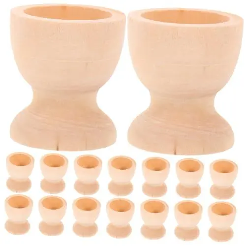 Produktbild: HAPINARY -set 16 Stück Holzeier Ständer Für Ostern Bastelspielzeug Dekorative Malerei