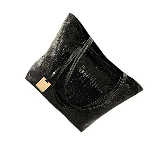 Produktbild: HAPINARY 1Stück Große Schwarze Damen Umhängetasche Tote Bag Modische Einkaufstasche für Schule und Arbeit Geräumige Handtasche für Frauen für Täglichen Gebrauch