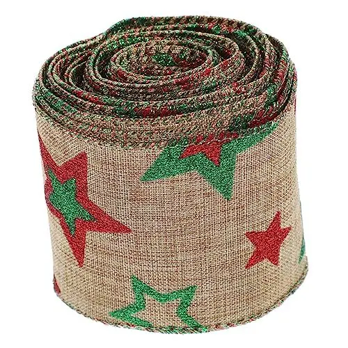 Produktbild: HAPINARY Band für Weihnachtsbaum Party 1 Rolle Sackleinen Band Weihnachten S Elegante