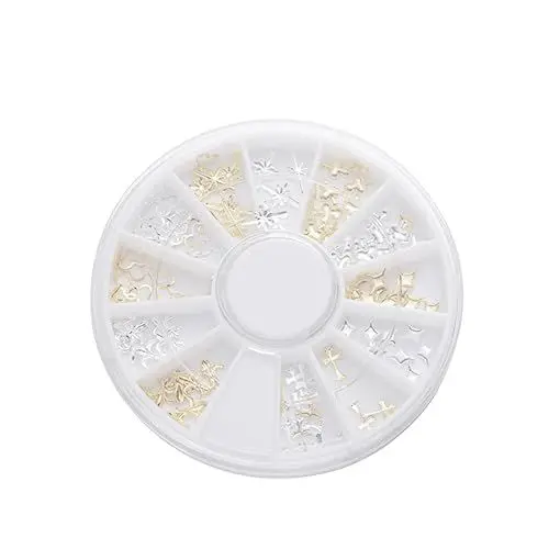 Produktbild: HAPINARY 12 Gitter-nagelkunst-metalldekorationen Von Nail Art Für Mädchen Und Frauen Nagelkunst-dekorationen
