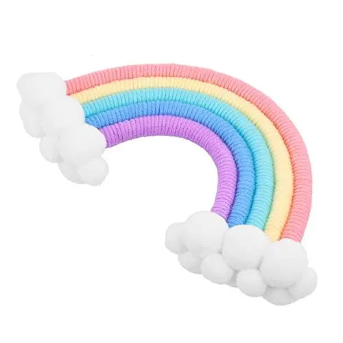 Produktbild: HAPINARY 1stück Kinderzimmer Anhänger Handgewebt Regenbogen Wolken Wanddekoration Dekorativ