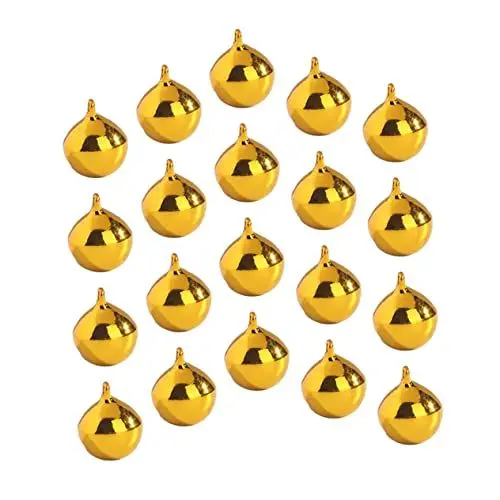 Produktbild: HAPINARY 20stücke Weihnachtsdeko Kleine Goldene Glocken Für Basteln Kupfer Glocken Für Schlüsselanhänger Und Kreative Und Glänzende Weihnachtsdekoration