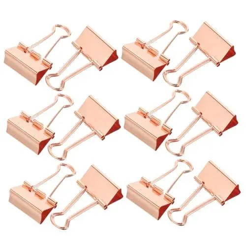 Produktbild: HAPINARY 24St Büroklammer bürotisch zubehör büroartikel Papierclip-Set schulzeug school supplies papierorganiser büromaterial office supplies schulmaterial metallclips bürogadges Binderclip