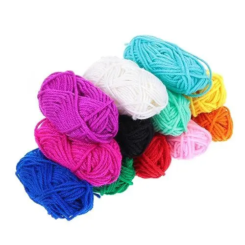 Produktbild: HAPINARY 24 Rollen Strickgarn Wolldecke Überwurfdecken aus Baumwolle Handarbeitsgarn Baumwollgarn häkeln Wolle häkeln Knitting Wool acrylgarn Häkelgarn Acrylwolle Garn weben häkeln Wolle