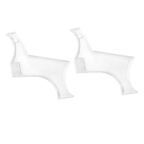 Produktbild: HAPINARY 2stücke Bart Styling Kämme Transparente Bartform-schablone Tragbare Kämme Für Koteletten Und Bartpflege Professionelle Styling-werkzeuge Für Männer