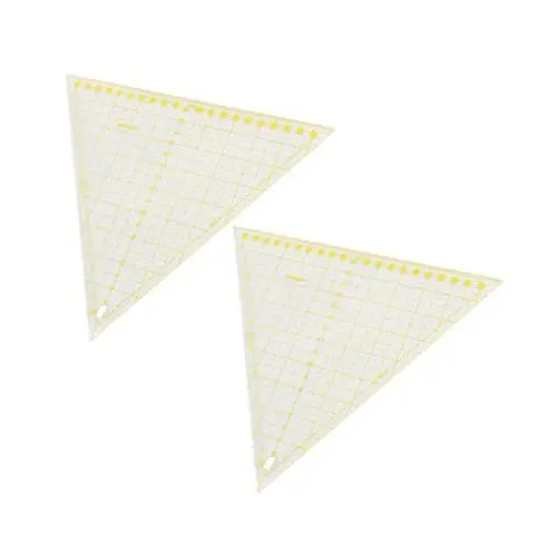 Produktbild: HAPINARY 2er-pack Gelbes Dreieck-lineal Aus Acryl – Quilt-nähschablonen-lineal – 23 Cm Für Heimwerkerarbeiten