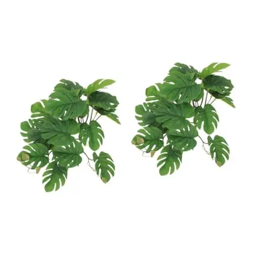 Produktbild: HAPINARY 2 Stücke Hängen Gefälschte Pflanze Für Reptil Decor Reptil Tank Gehäuse Pflanzen Reptil Dekorationen Tasse