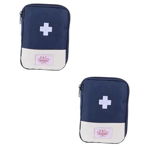 Produktbild: HAPINARY 2stücke Outdoor Erste-hilfe Tasche Und Tragbar Medizin Aufbewahrungsbox Für Reisen Camping Und Notfälle Fächer Farbe Zufällig